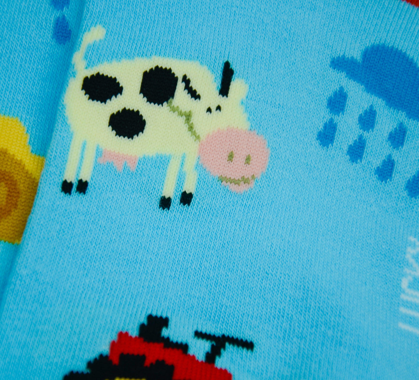 Lucky Socks Irish Farming Fine Combed Cotton Socks
