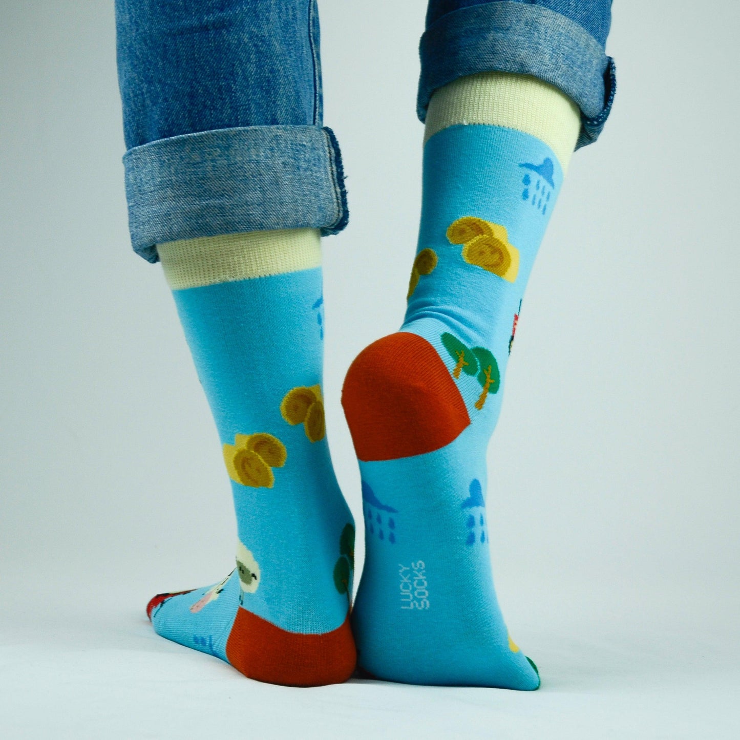 Lucky Socks Irish Farming Fine Combed Cotton Socks