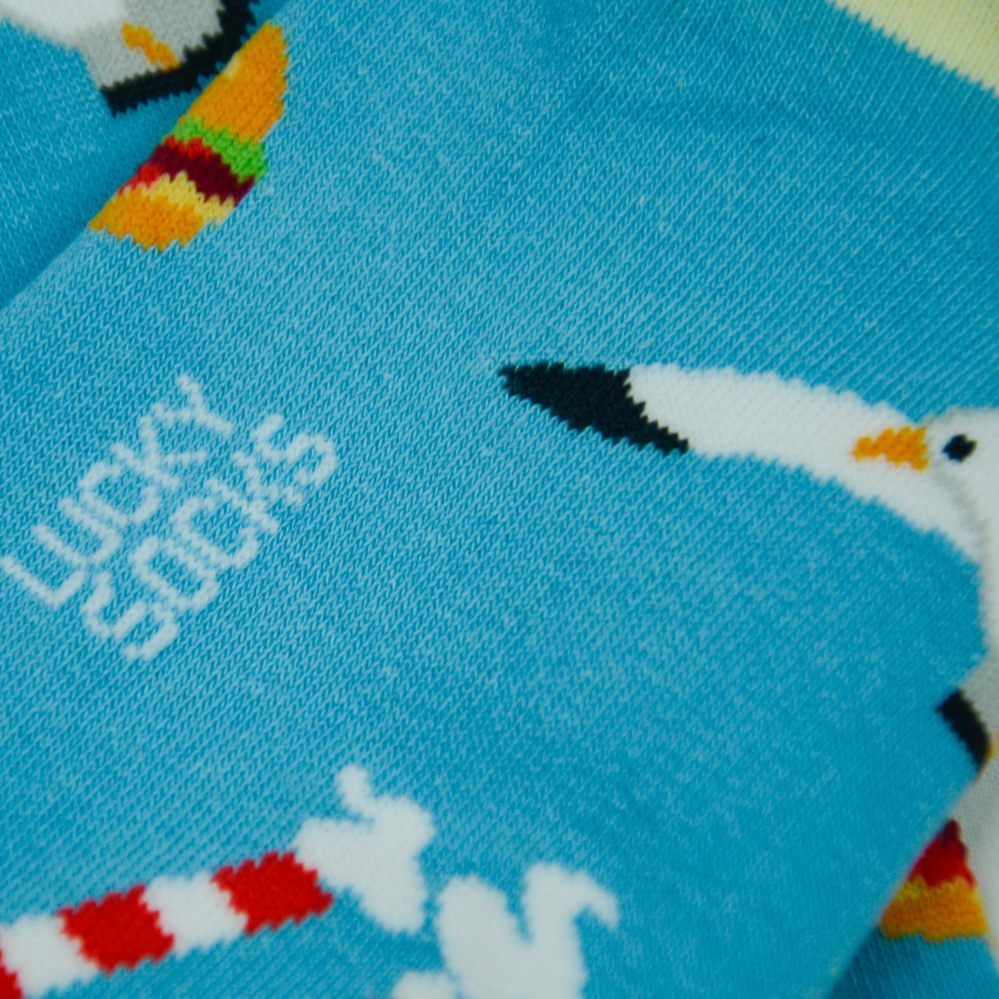 Lucky Socks Irish County Dublin Seagull and Burger Fine Combed Cotton Socks